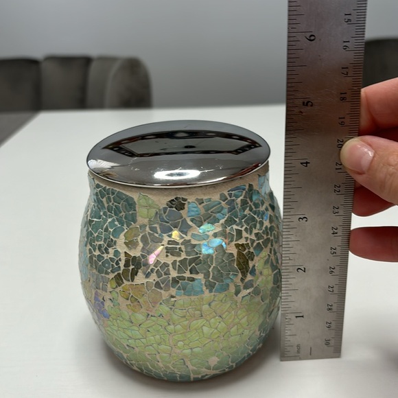 Turquoise Crystal Vase/Container - Picture 5 of 6